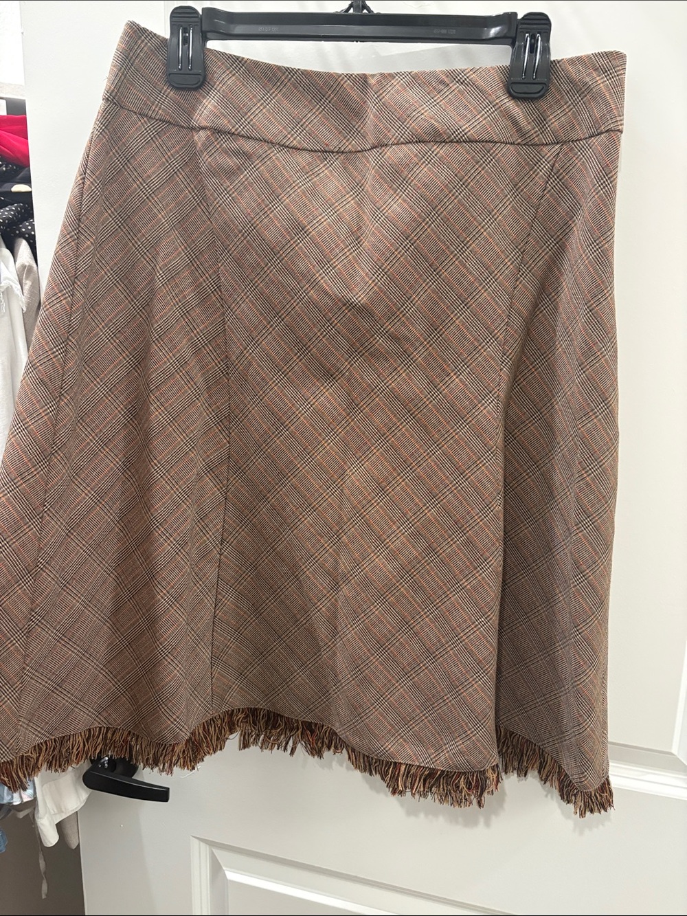 Fringe Plaid Skirt-Studio 1940